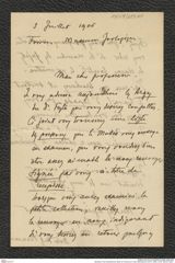 Nachlass Franz Steindachner, Brief von Peracca an Franz Steindachner (03.07.1906), Inv.Nr. 389.04, Seite 1